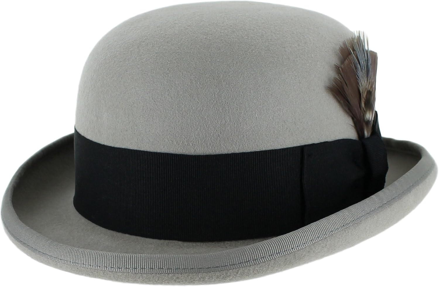 Belfry Bowler Derby 100% Pure Wool Theater Quality Hat in Black Brown Grey Navy Pearl Green at  Men’s Clothing store