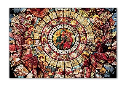 Details About Large 12x18 Jesus Good Shepard Stained Glass Christian Painting Canvas Print