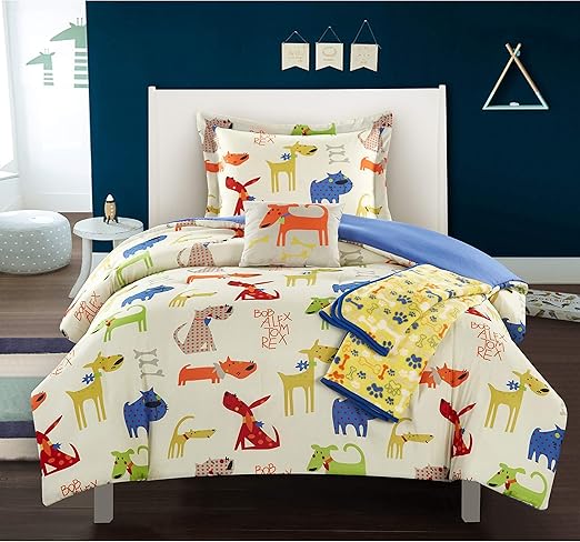 Amazon Com 4 Piece Dog Twin Comforter Set Puppy Pals Bedding Kids