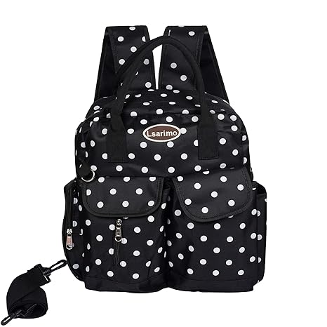 LSARIMO Baby Diaper Bag Backpack for Mother Travelling with Multi Functional and Waterproof Fabric. (Black)