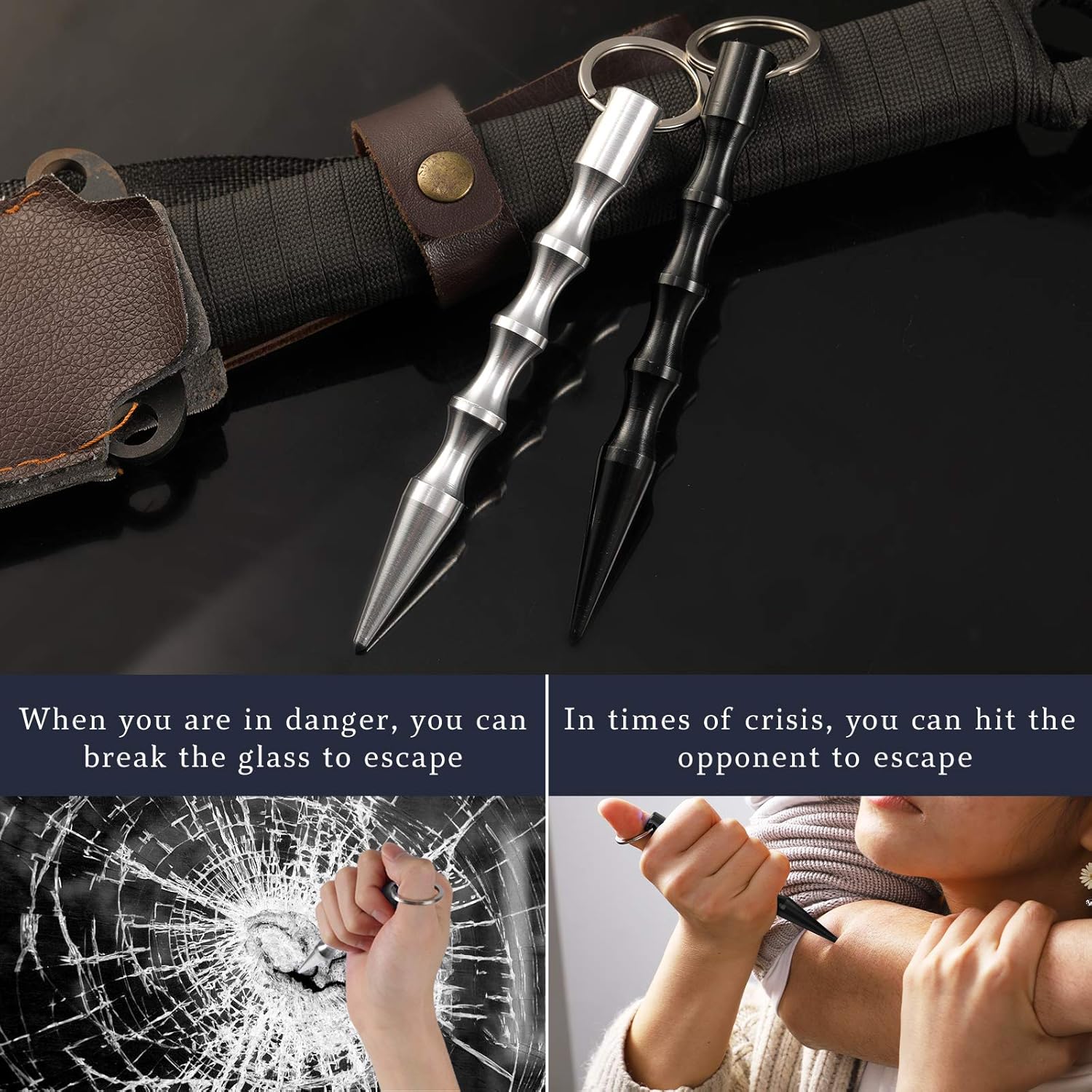 Hand-held Aluminum Keychain Tool Sturdy Key Chain Tools for Key Hanging Parcels Carrying 2pc : Sports & Outdoors