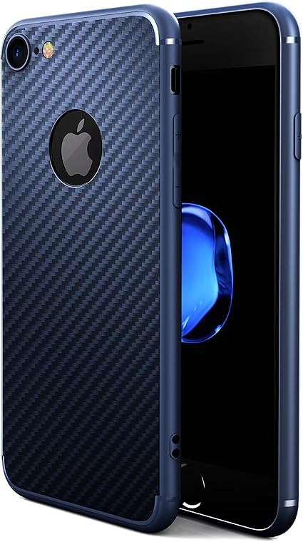 Amazon Co Jp Iphone7 ケース Hitfun アイフォン7ケース 薄型 Tpu ソフト 炭素繊維ケース 耐久性 指紋防止 アイホン7 ケース ストラップホール付き 正規品 Iphone7携帯カバー 正規品 指紋防止 シンプル おしゃれ 防塵 耐衝撃ケース ダークブルー 家電 カメラ