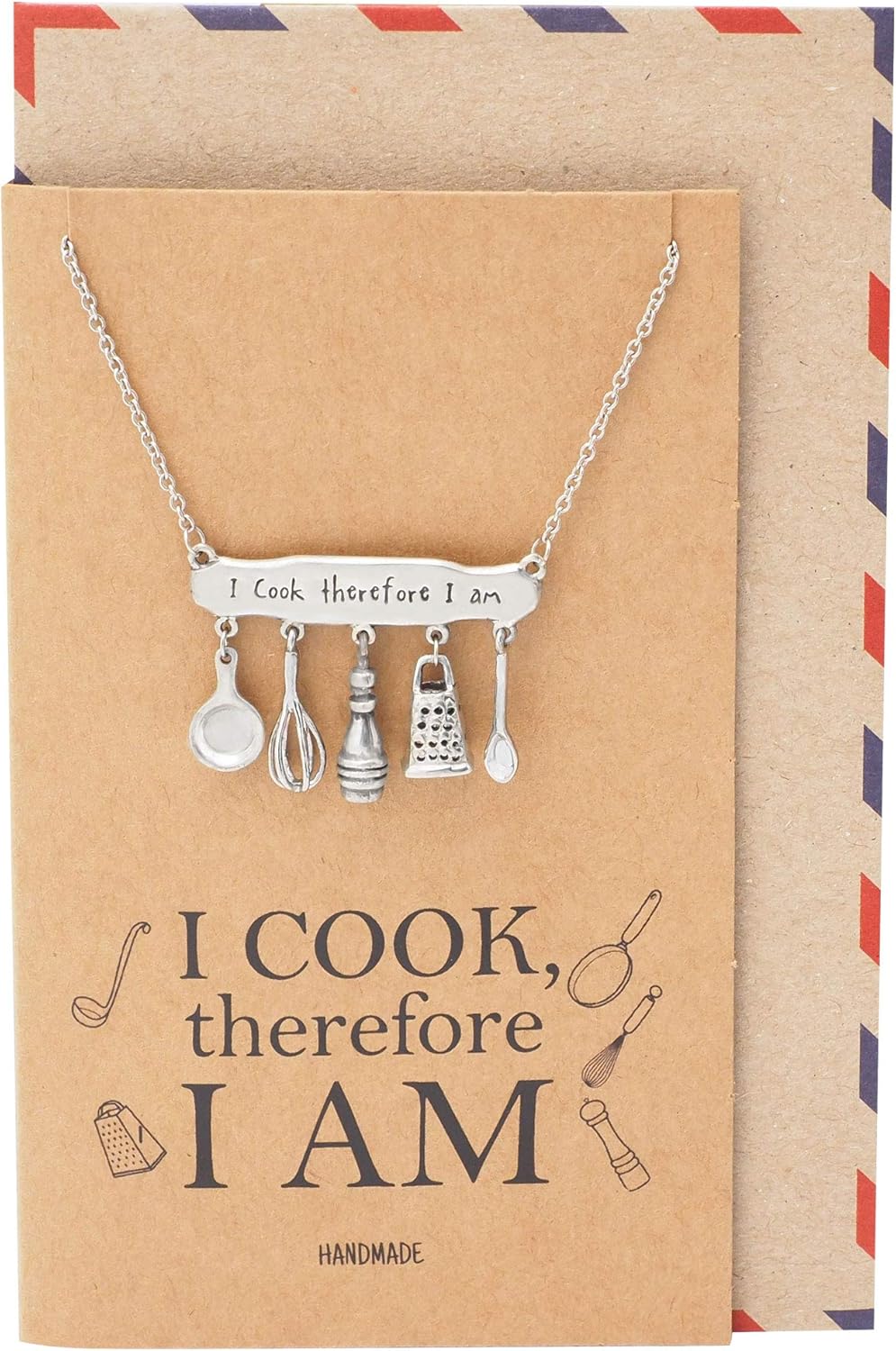 Quan Jewelry Baking Collection, Pastry Chef Gifts, Cook Utensils Charm for Cooking Mama, Inspirational Cooking Collection Pendant for Bakers - 100% Handmade