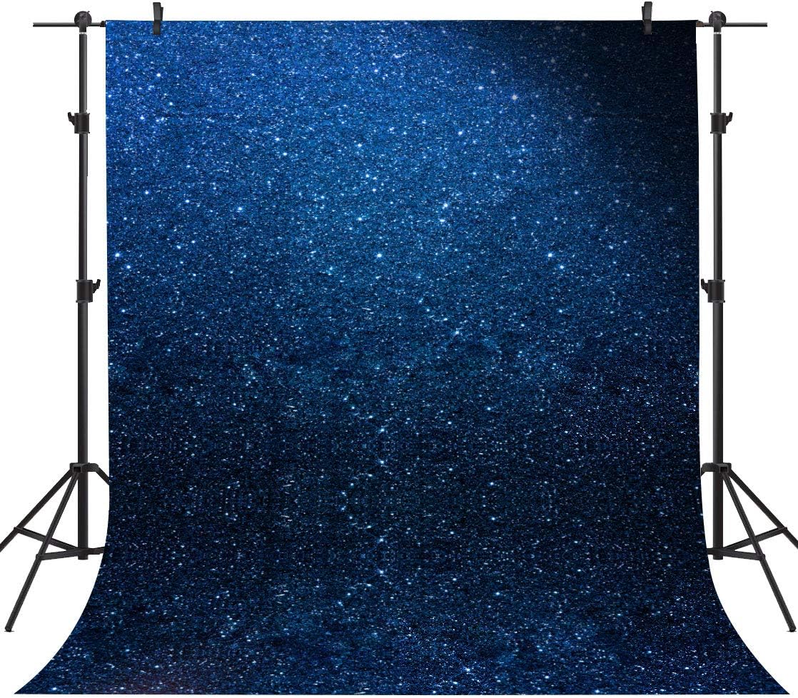 PHMOJEN 5x7ft Vintage Blue Backdrop （Not Glitter） Old Master Portrait Photography Background Studio Headshot Props GEPH281