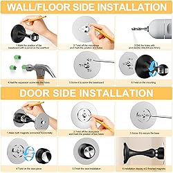 Profasion Magnetic Door Stoppers 6 Pack, Stainless