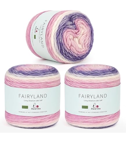 MeccaniXity Acrylic Cotton Cake Yarn - 634 Yard 5-Ply Crochet Yarn For Knitting (3 Pack, Gray & Dark Blue)