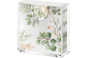 Clear Acrylic Napkin Holder for Table, Elegant Non-Slip Guest Towel Tray for Bathroom, Waterproof Vertical Tissue Dispenser f