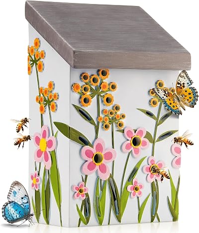 Muldale Bee House for Garden Insect Hotel Ladybirds Bees Hand Painted