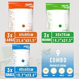 STORAGE MASTER Space Saver Bags 9 Combo Vacuum Storage Bags 80% Space view 2