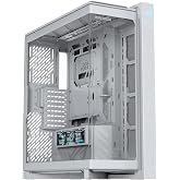 ASUS ROG Cronox White Edition Gaming EATX PC Case Curved Tempered-Glass, GPU's up to 400mm Long, BTF, 9.2-Inch Screen