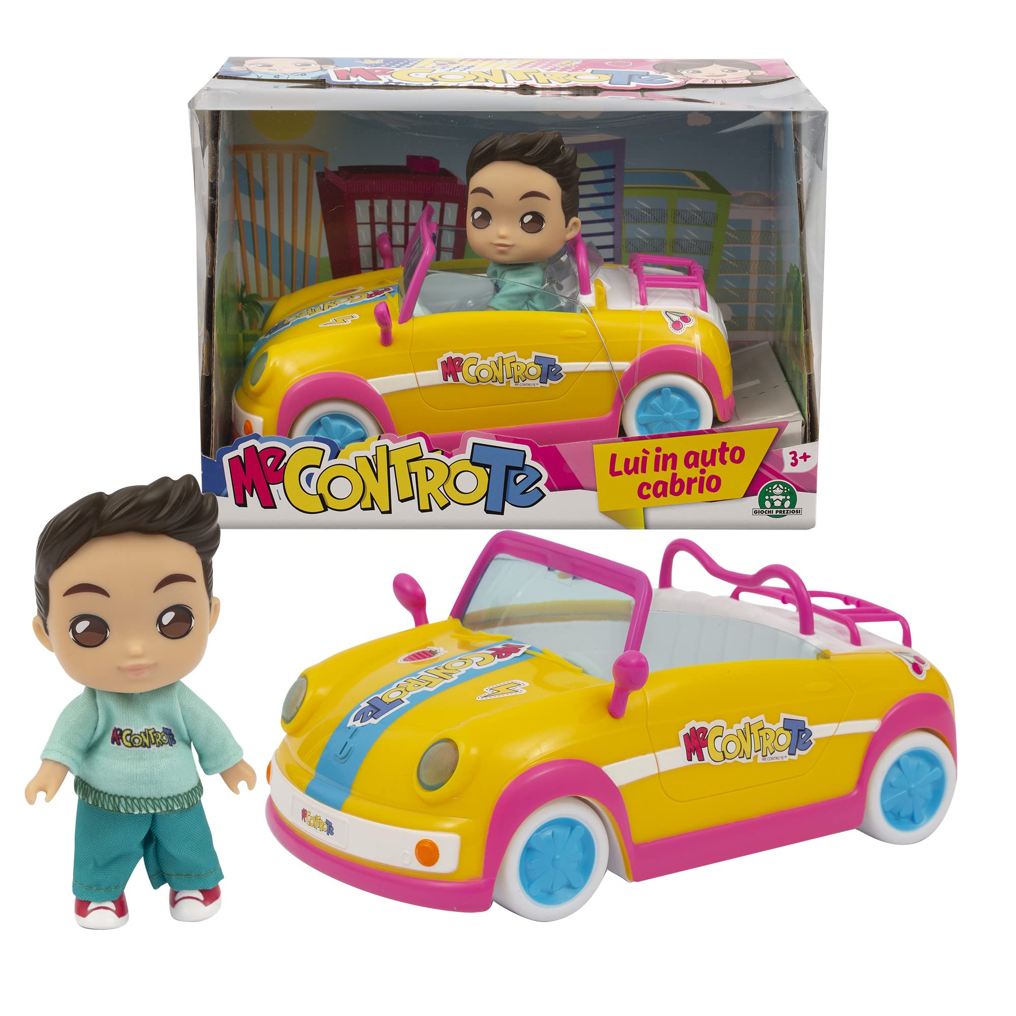 Me Contro Te - Precious Games Mini Doll 12 cm He in Car Cabrio, Multicolor, MEC30000