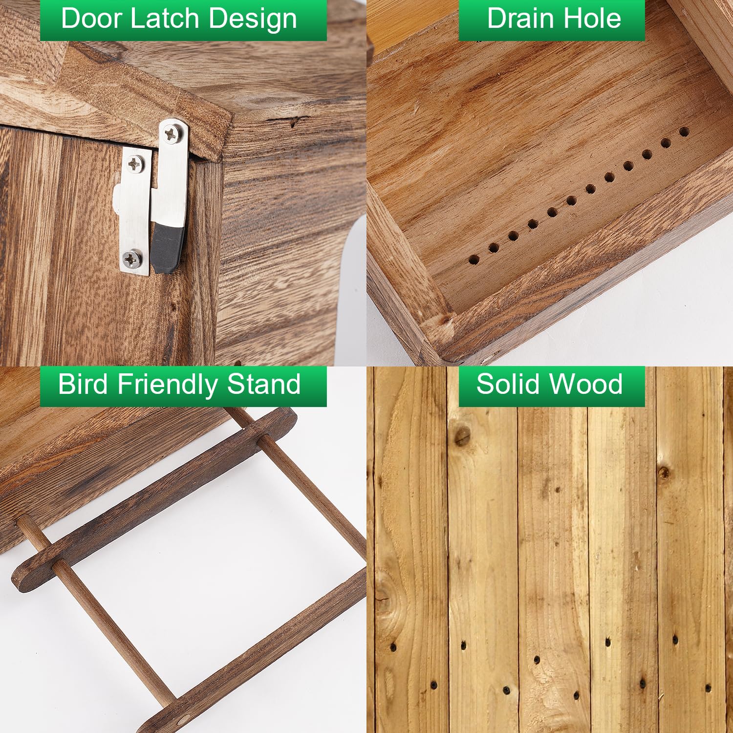 iTODOS Bird Feeder Camera Case Compatible with Blink Outdoor Camera (XT4/XT3/XT2/XT),Watch Birds On Your Phone,Natural Wooden Handcraft Close to Nature,Gift for Bird Lover-(Camera NOT Included)