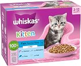 Whiskas Junior Wet Cat Food in Jelly Fish Favourites 12x85g Kitten Pack of 4 view 2