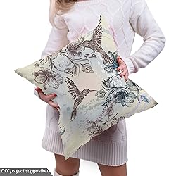 Ambesonne Hummingbird Fabric by The Yard, Birds and