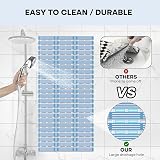 XIYUNTE Bath Mat 90x40cm Non Slip Cut to Size Anti Mould Blue view 7