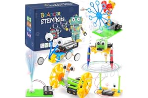 BeAndge STEM Robotics Kit - 6 Set STEM Toys for Age 8-13 8-10, Kids Crafts for Girls Boys Toys Gifts 8 9 10 Year Old Birthday Gifts, Arts and Crafts, Engineering Science Robot Building Kits Kids 8-12