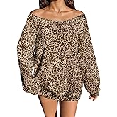 Ythomm Womens Camo Oversized Sweatshirts Off Shoulder Fleece Tops Long Sleeve Maple Leaf Print Fall Pullover Sweaters 2025