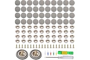 Kioiner 70 Pcs Car Roof Headliner Repair Kit, Universal Headliner Button Buckle, Gray Car Proof Repair Rivets with Installati