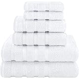 American Soft Linen Towel Set 2 Bath Towels 2 Hand Towels 2 Washcloths Super Soft Absorbent 100% Turkish Cotton Towels for Ba