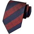 Elfeves Men's Striped Gingham Check Pattern Ties Business Formal Designer Neckties