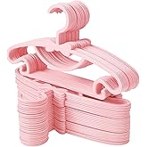 Ovveroche 100 Pack Pink Baby Hangers Plastic Baby Nursery Closet Hangers Non-Slip Laundry Infant Hanger for Newborn Toddler Clothes,Ultra-Thin
