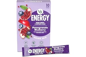V8 Energy Pomegranate Blueberry Energy Drink Powder, .10 oz Packet (10 Count)