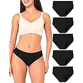 BAMBOO COOL Women's Cool Bikini Briefs for Women Lightweight Panties Stretchy Soft Breathable Underwear 5-pack