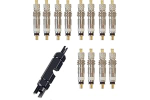 CIOMSZAN Presta Valve Core Bike Valve Core Removal Tool MTB Tire Valve Stem Repair, Bicycle Valve Core Replacements Set, Presta & Schrader Valve Stem Remover Tool Kit