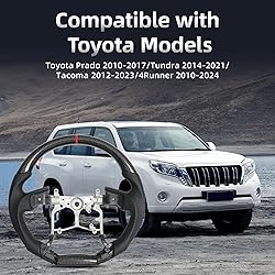 Real Carbon Fiber Steering Wheel for Toyota Prado