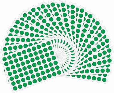 Hylabelest 10mm Green Dot Stickers 20 Sheets 1400 Labels HYBSK