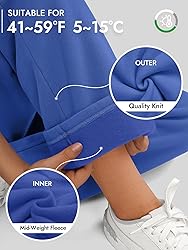 ATHMILE Women’s Fleece Lined Sweatpants Baggy