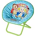 Idea Nuova Cocomelon JJ, Cody, and Nina Toddler 19” Folding Saucer™ Chair with Cushion, Ages 3+