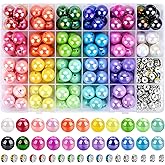 232pcs Beads for Pens, Funtopia Acrylic Focal Beads for Beadable Pens, 16mm Rainbow Chunky Bubblegum Bead with Rondelle Spacer Bead for Keychains DIY Craft Bracelets