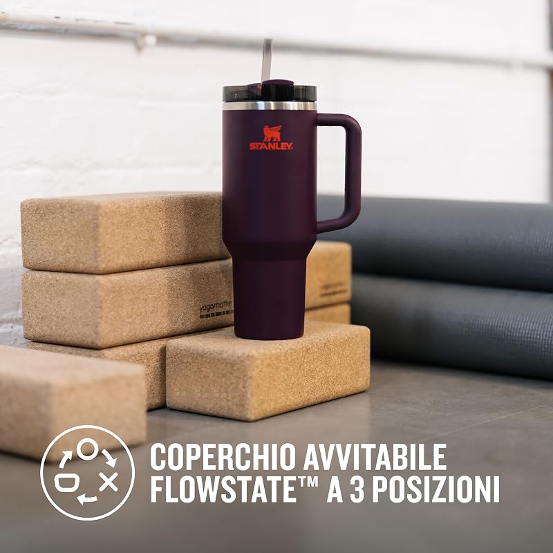 1913 Quencher H2.0 Flowstate Borraccia Con Cannuccia 1.2L - Plum