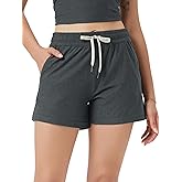 ODODOS Women's Relaxed-Fit Shorts Ultra Soft odSTRATUM Tech Mid Rise Shorts with Pocket 3.5" Inseam-Moisture Wicking UPF 50+