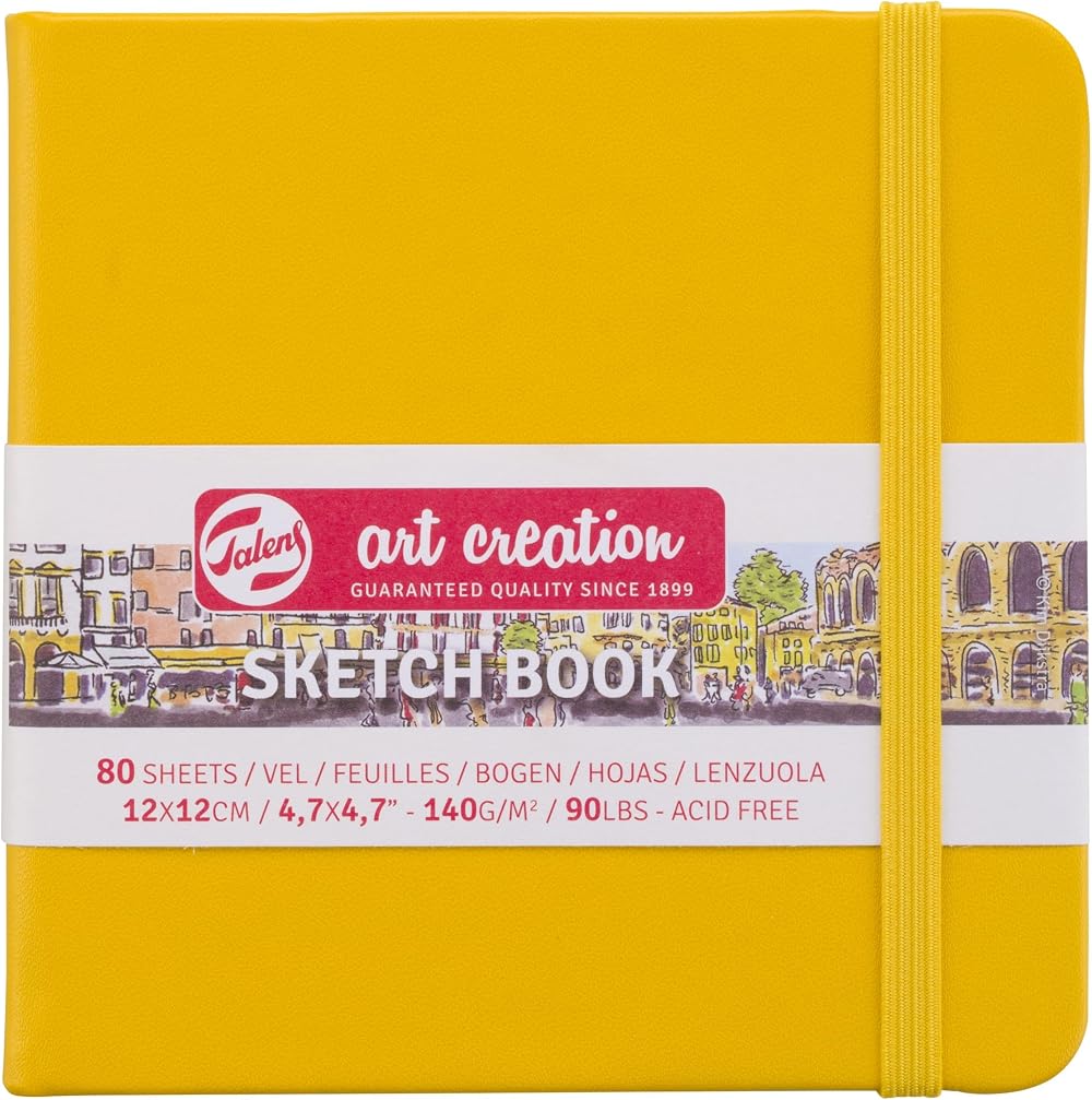 Talens Art Creation Sketchbook Golden Yellow 12x12 cm 140 g 80 Sheets