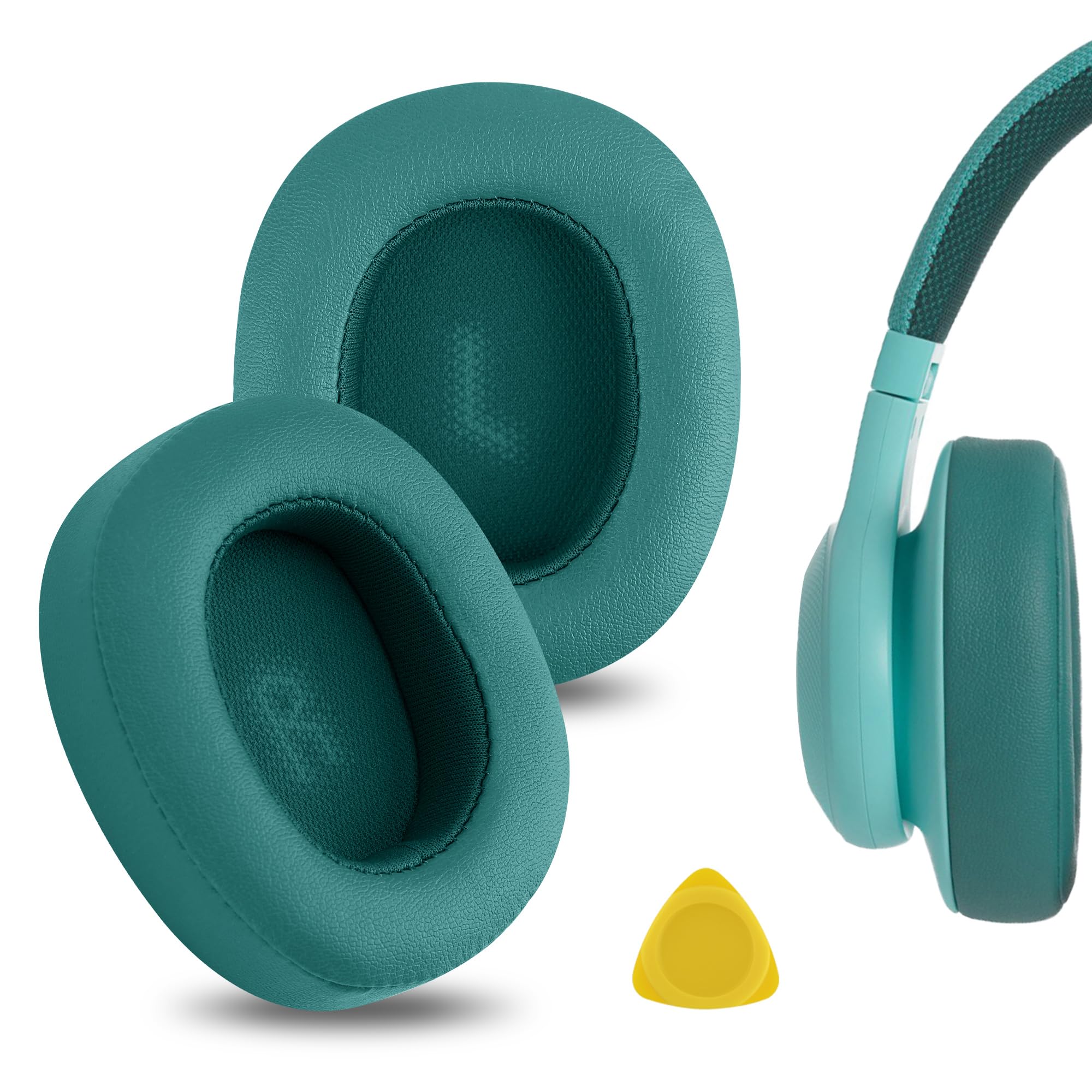 Geekria Replacement Ear Pads Compatible with JBL E55BT Headphones Ear Cushions, Repair Parts (Green)