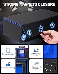 ZLCA MTG Deck Storage Box 5 in 1, Deck Case with 4