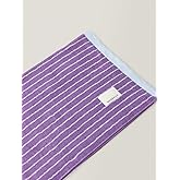 WENSHUO Lavender Fields-Striped Pure Cotton Bath Towel,100% Combed Cotton,Luxury Shower Towel,Super Absorbent(Pack of 1) (55.12" L × 27.56" W)