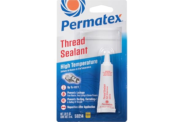 Permatex 59214 High Temperature Thread Sealant, 6 ml Tube