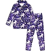 CHILDRENSTAR Girls Fleece Pajamas Pj Set Warm Winter Fall Sleepwear Soft Tops Pants