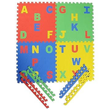 Archana Kids EVA Puzzle Play Mat With English Pop Out Alphabets