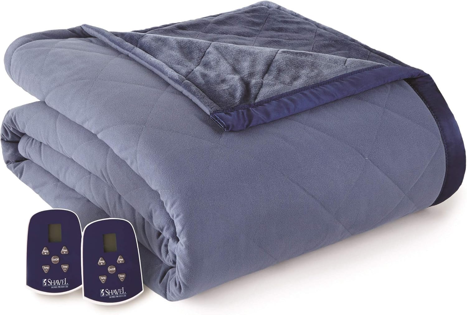 Thermee Micro Flannel Micro Flannel Electric Blanket, King, Cadet Blue