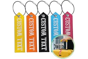 Custom Embroidered Name Tag for Bags, Personalized Luggage Tag, Book Bag and Diaper Bag ID Labels, Travel Baggage Tags