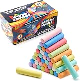 JOYIN 60 PCS Non-Toxic Washable Outdoor Jumbo Sidewalk Chalk Set 10 Colors