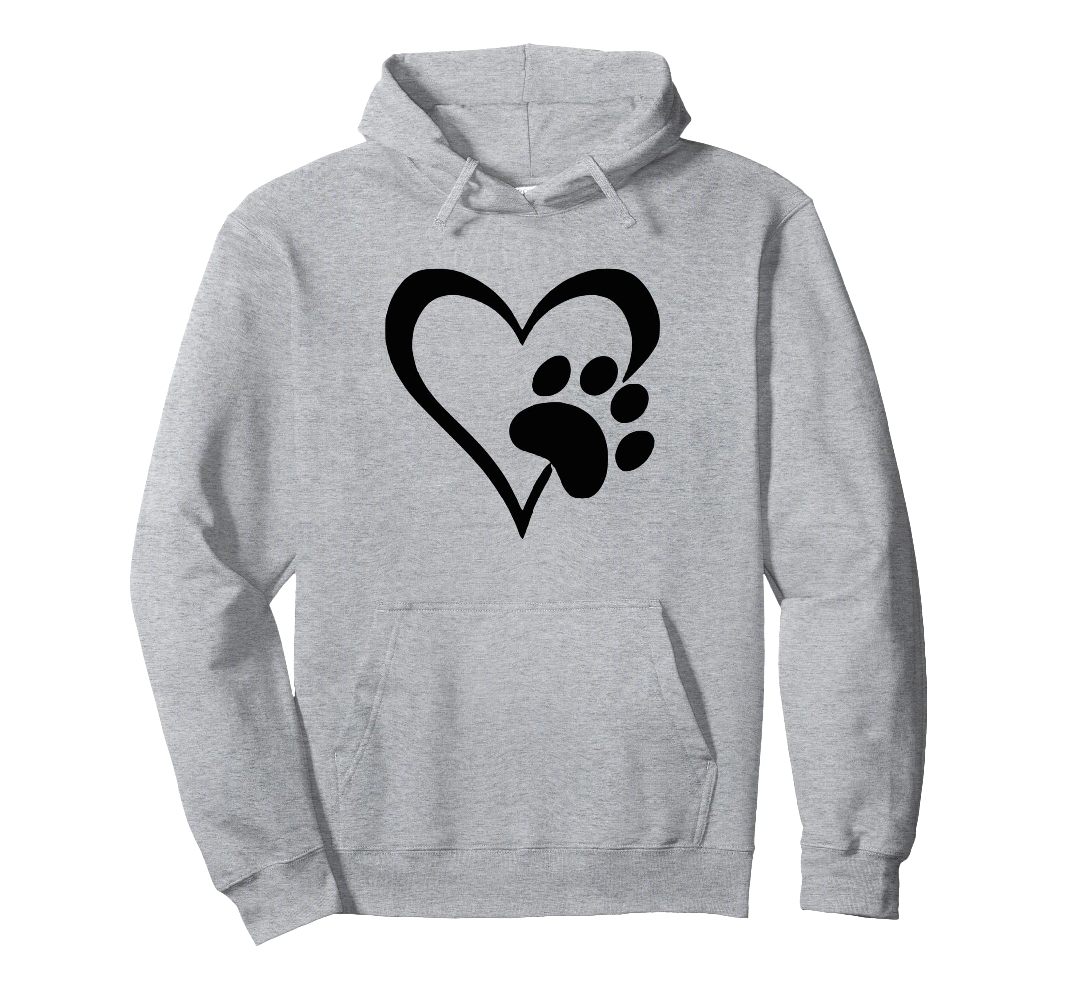 Dog Mom Paw Heart - Dog Mama Pullover Hoodie