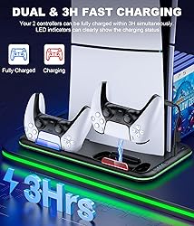 PS5/PS5 Slim Stand and Cooling Station with