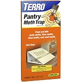 TERRO Pantry Moth Traps - Attracts and Traps Grain, Flour, Meal, and Seed Moths - Great for Kitchens and Pantries - 2 Pack - T2900