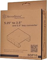 SilverStone SST-SDP10B 5.25" to 3.5" + 2x 2.5" HDD SSD Bay Adapter Bracket view 4