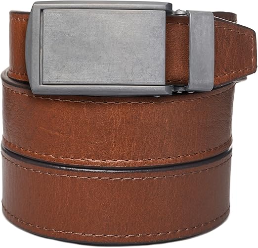 SlideBelts Men's Premium Top Grain Signature Leather Ratchet Belt